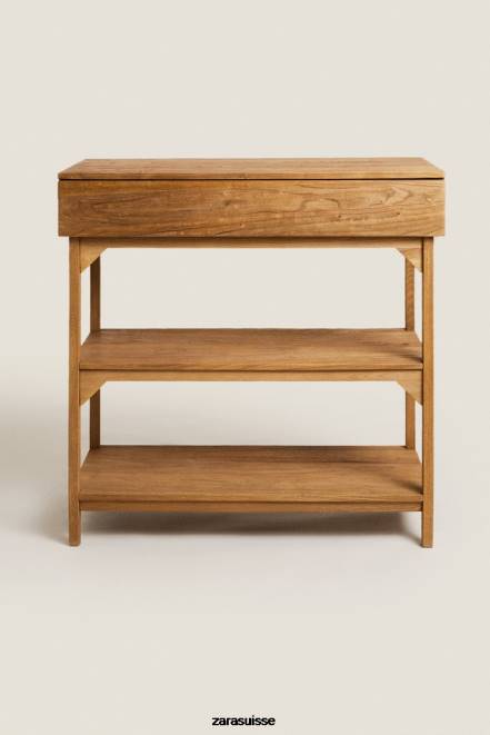 Zara accessoires P66V1682 unisexe meuble de rangement en bois beige clair