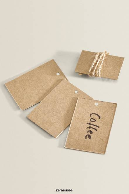 Zara accessoires P66V1685 unisexe pot de conservation en verre borosilicaté et bois beige clair