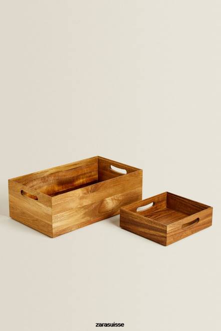 Zara accessoires P66V1695 unisexe boîte de rangement beige clair