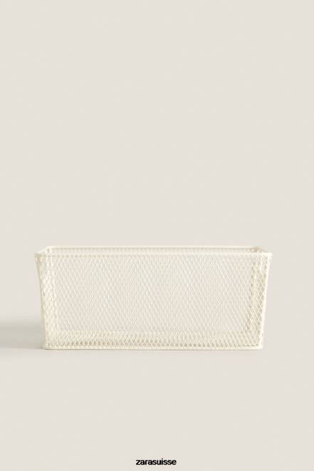 Zara accessoires P66V1697 unisexe panier laqué blanc