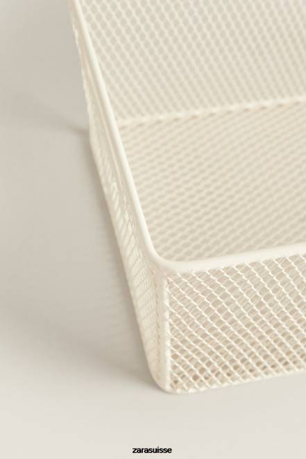 Zara accessoires P66V1697 unisexe panier laqué blanc