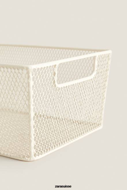 Zara accessoires P66V1697 unisexe panier laqué blanc