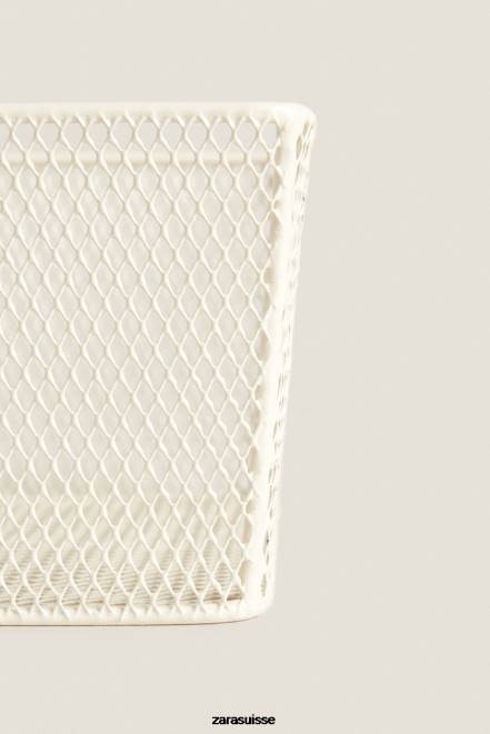 Zara accessoires P66V1697 unisexe panier laqué blanc