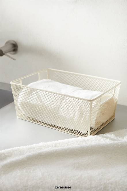 Zara accessoires P66V1697 unisexe panier laqué blanc