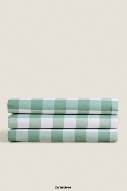 Zara accessoires P66V1669 unisexe nappe à carreaux en résine vert