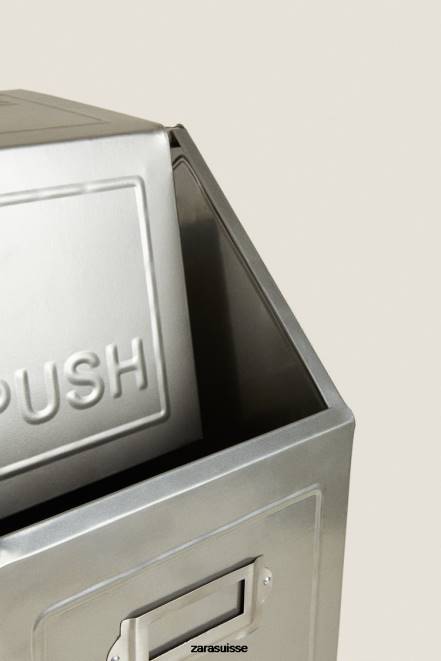 Zara accessoires P66V1776 unisexe corbeille à papier avec couvercle (20l) acier