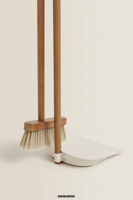 Zara accessoires P66V1778 unisexe ensemble pelle et brosse en bois blanc