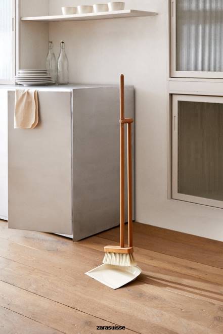 Zara accessoires P66V1778 unisexe ensemble pelle et brosse en bois blanc