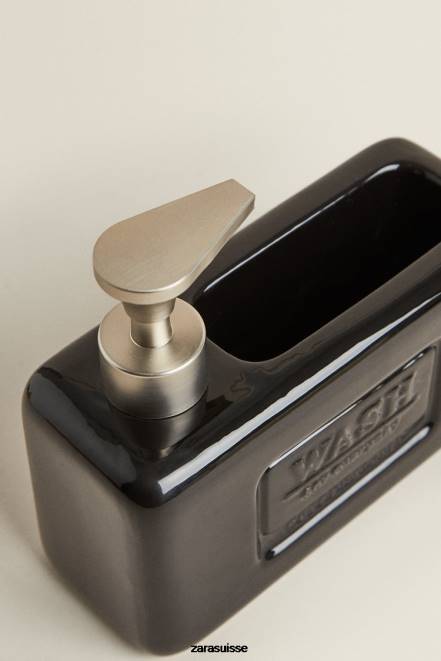 Zara accessoires P66V1787 unisexe distributeur de savon à vaisselle avec rangement noir
