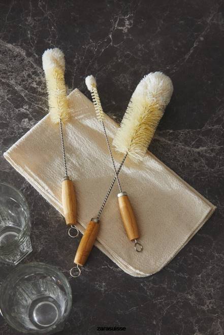 Zara accessoires P66V1790 unisexe goupillon (paquet de 3) beige clair