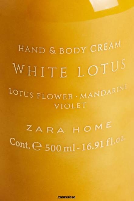 Zara accessoires P66V1770 unisexe (16,91 oz) de crème pour les mains et le corps au lotus blanc rouge intense