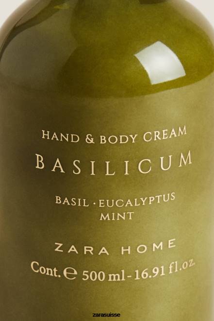 Zara accessoires P66V1771 unisexe (16,91 oz) de crème pour les mains et le corps au basilic menthe