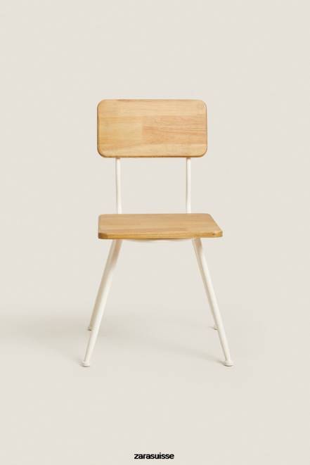 Zara accessoires P66V1579 unisexe chaise de bureau en bois vanille