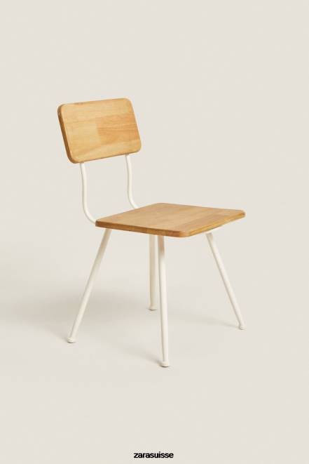 Zara accessoires P66V1579 unisexe chaise de bureau en bois vanille