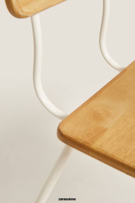 Zara accessoires P66V1579 unisexe chaise de bureau en bois vanille