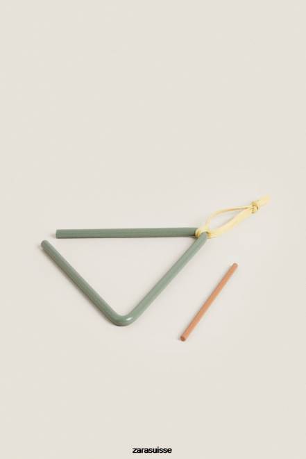 Zara accessoires P66V1589 unisexe jouet triangle musical vert d'eau