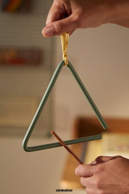 Zara accessoires P66V1589 unisexe jouet triangle musical vert d'eau