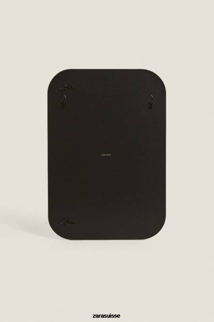 Zara accessoires P66V1700 unisexe miroir à cadre rond argent mat