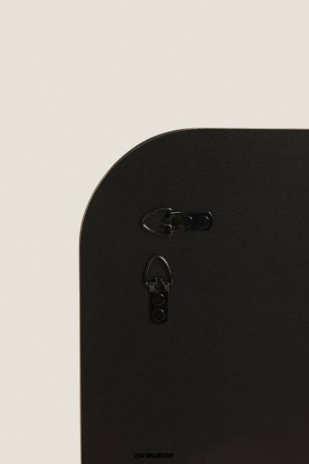 Zara accessoires P66V1700 unisexe miroir à cadre rond argent mat