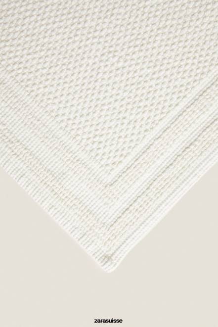 Zara accessoires P66V1701 unisexe tapis de bain en coton Ivoire