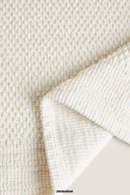 Zara accessoires P66V1701 unisexe tapis de bain en coton Ivoire