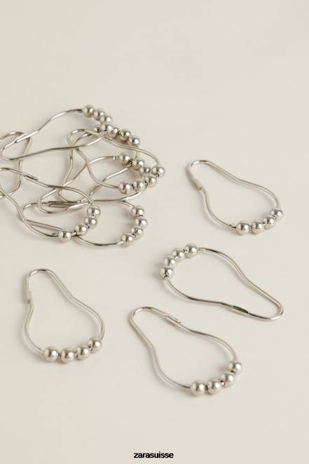 Zara accessoires P66V1703 unisexe anneaux de rideaux en métal multicolore