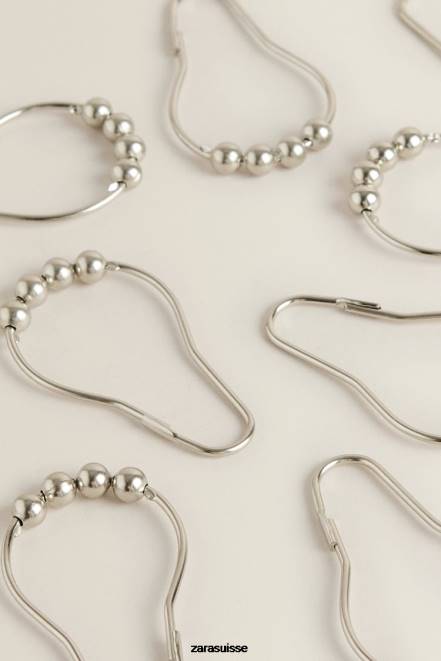 Zara accessoires P66V1703 unisexe anneaux de rideaux en métal multicolore