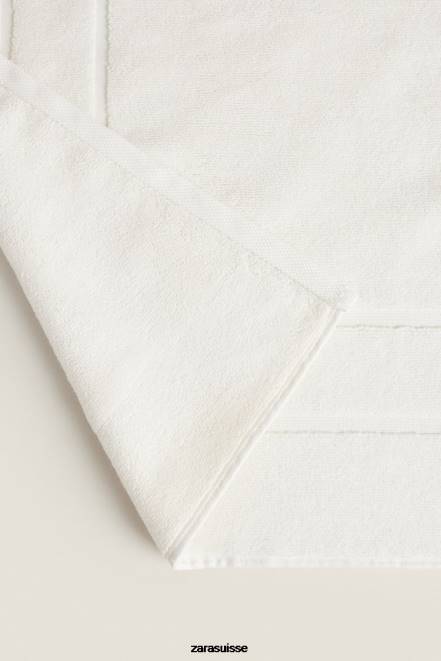 Zara accessoires P66V1709 unisexe tapis de bain en coton haut de gamme Ivoire