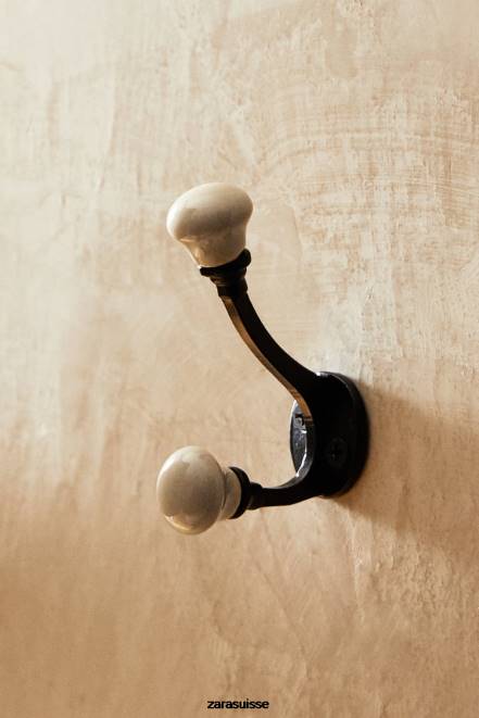 Zara accessoires P66V1733 unisexe crochet en céramique gris