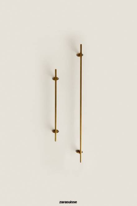 Zara accessoires P66V1741 unisexe porte-serviettes en acier couleur or doré