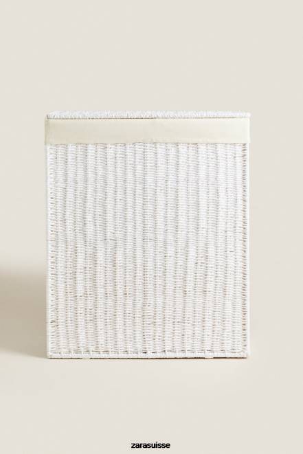 Zara accessoires P66V1745 unisexe panier à linge avec deux compartiments blanc