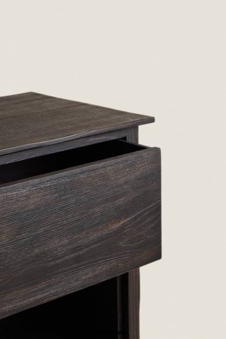 Zara accessoires P66V1627 unisexe table de chevet en frêne noir