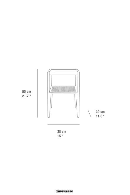 Zara accessoires P66V1630 unisexe table de chevet en bois brun