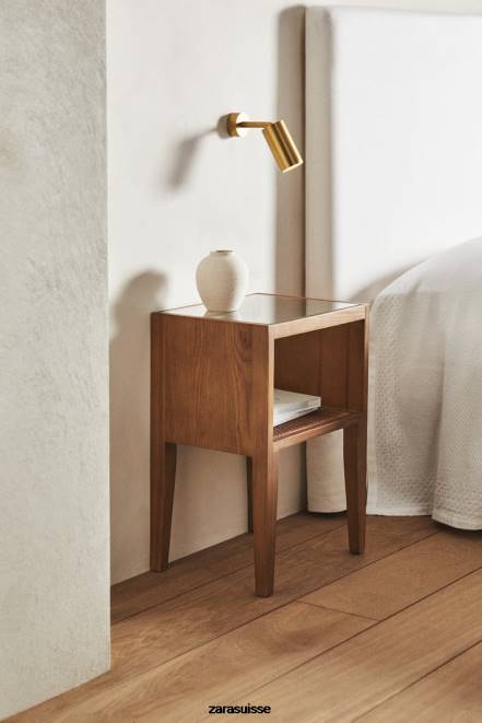 Zara accessoires P66V1630 unisexe table de chevet en bois brun