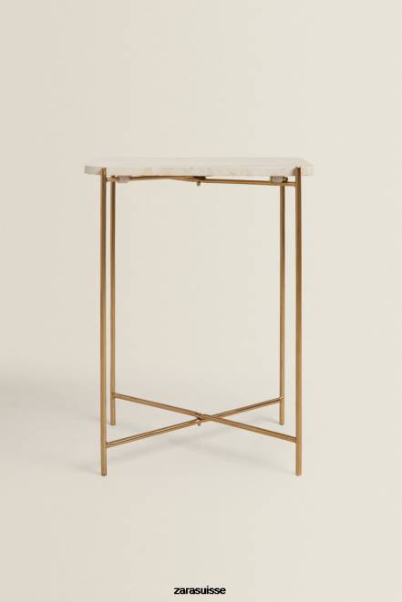 Zara accessoires P66V1632 unisexe table d'appoint en marbre crème