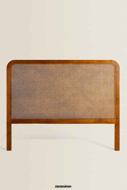 Zara accessoires P66V1634 unisexe tête de lit en frêne et rotin beige clair