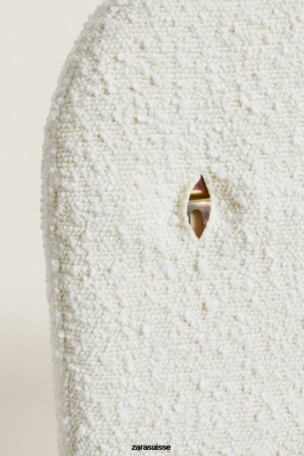 Zara accessoires P66V1635 unisexe tête de lit avec housse en boucle blanc d'huître