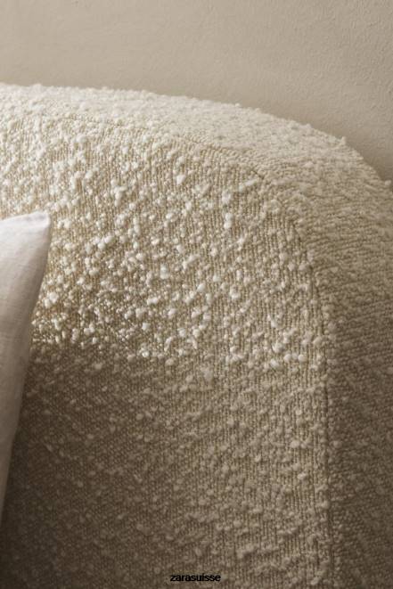 Zara accessoires P66V1635 unisexe tête de lit avec housse en boucle blanc d'huître