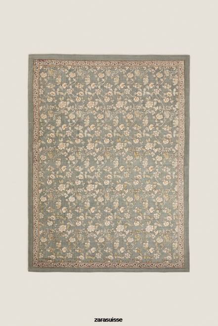 Zara accessoires P66V1641 unisexe tapis bloc à imprimé floral multicolore