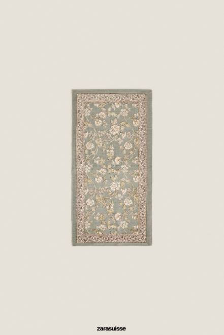 Zara accessoires P66V1641 unisexe tapis bloc à imprimé floral multicolore