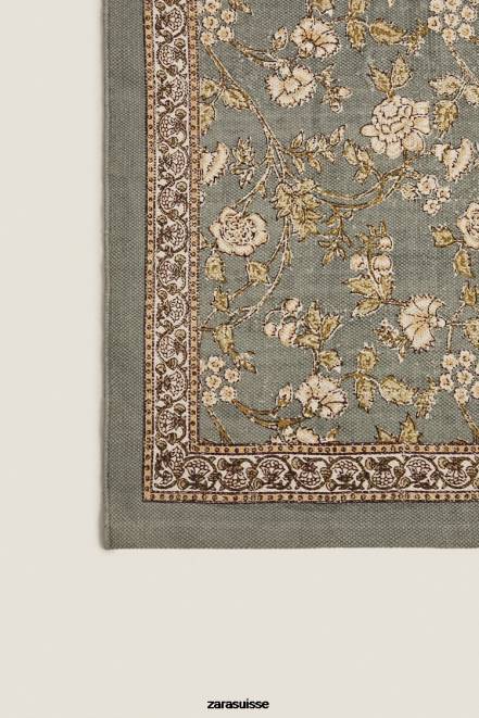 Zara accessoires P66V1641 unisexe tapis bloc à imprimé floral multicolore