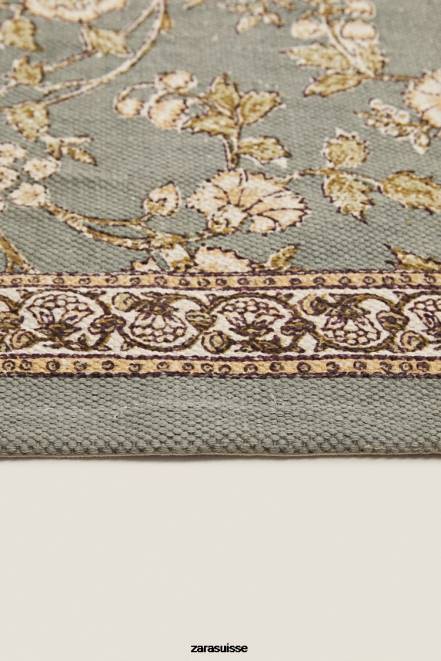 Zara accessoires P66V1641 unisexe tapis bloc à imprimé floral multicolore