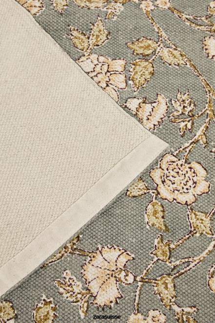 Zara accessoires P66V1641 unisexe tapis bloc à imprimé floral multicolore