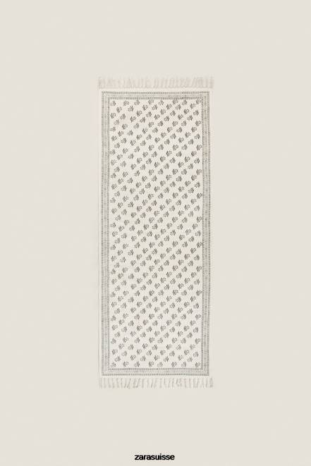 Zara accessoires P66V1642 unisexe tapis imprimé en bloc multicolore
