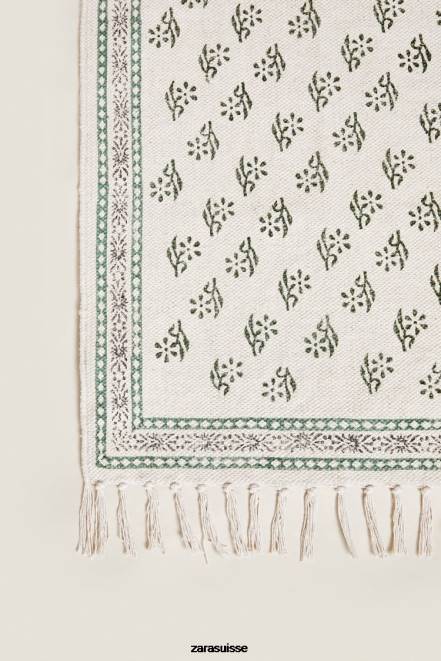 Zara accessoires P66V1642 unisexe tapis imprimé en bloc multicolore