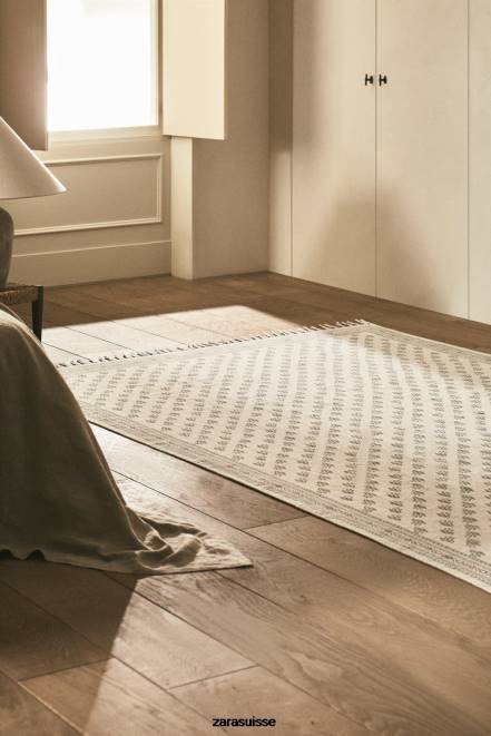 Zara accessoires P66V1642 unisexe tapis imprimé en bloc multicolore