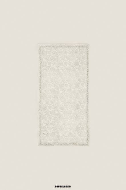 Zara accessoires P66V1643 unisexe tapis imprimé en bloc multicolore