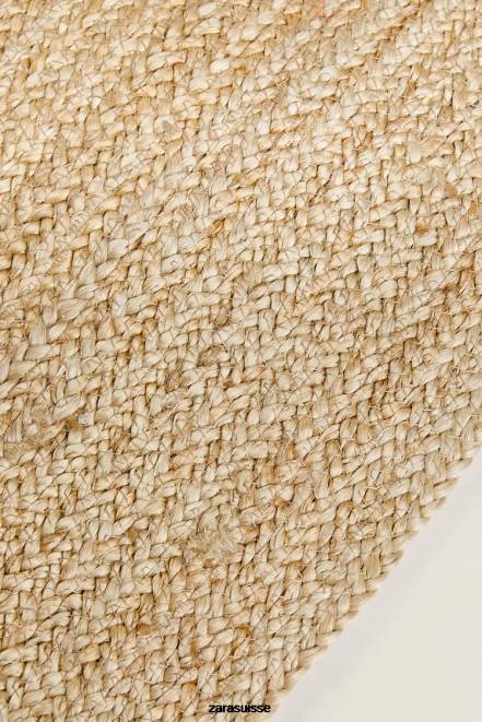 Zara accessoires P66V1645 unisexe tapis en jute. beige clair