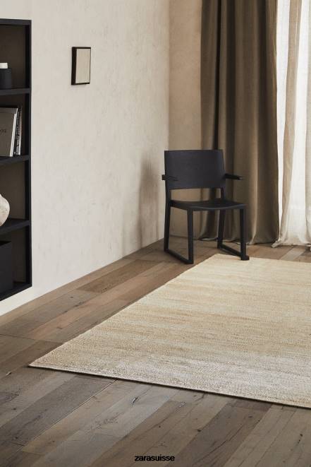 Zara accessoires P66V1646 unisexe tapis en jute. beige clair