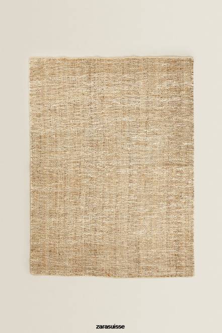 Zara accessoires P66V1647 unisexe tapis en jute. beige clair